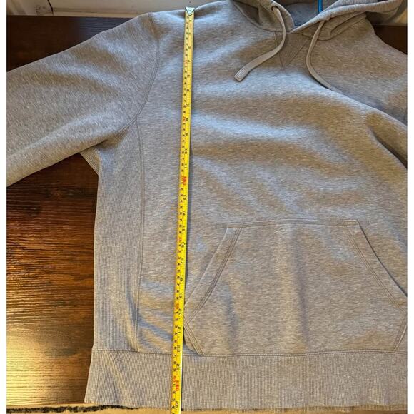 Vintage Nike Heather Grey Solo Swoosh Cotton-Blend Pullover Hoodie - Men's XL - Picture 11 of 11